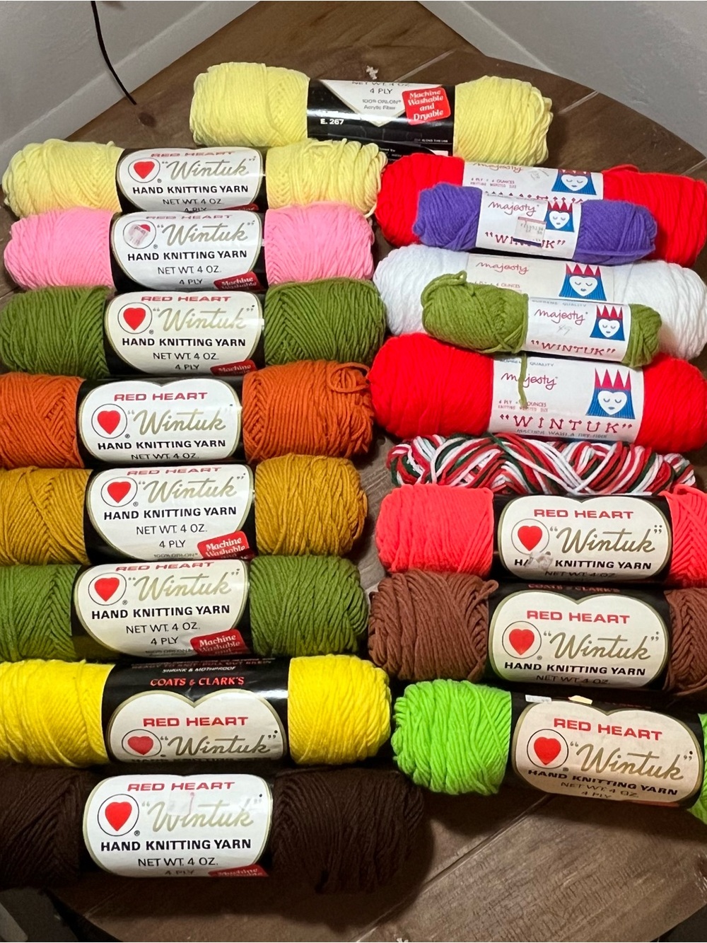 Red Heart yarn 16 skeins. New